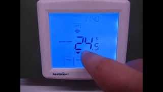 Test Heatmiser  Paramétrage du thermostat [upl. by Gokey]