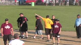 Softball Players Fighting On The Field During Game [upl. by Vasta]