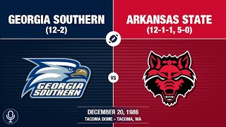 1986 IAA National Championship  Georgia Southern vs Arkansas State GS Radio [upl. by Osmo]