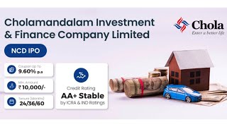 Cholamandalam investment and finance company ltd NCD IPO [upl. by Lacy985]