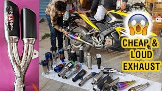 Cheap amp Best Exhaust  Silencer for All Bikes 100cc to 600cc  With Sound Testing [upl. by Pytlik]