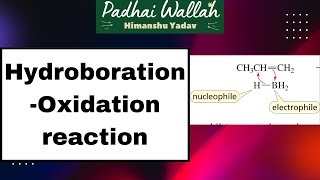 HydroborationOxidation reaction mechanism  PW  Himanshu Yadav [upl. by Trauts658]