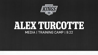 Forward Alex Turcotte  0922 LA Kings Training Camp  Media Availability [upl. by Notslah]