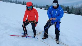 CREVASSE RESCUE An instruction on CPulley rescue [upl. by Erroll203]