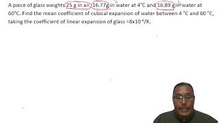 thermal expansionliquid expansionclass 11numerical [upl. by Prochoras]