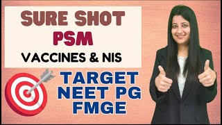 PSM SURE SHOT FOR NEETPG amp FMGEVaccines amp National Immunization Schedule neetpg fmge inicet [upl. by Claud]