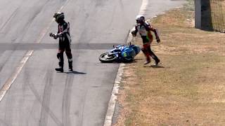 Fight during Costa Rica National Motorbike Championship [upl. by Fadiman]