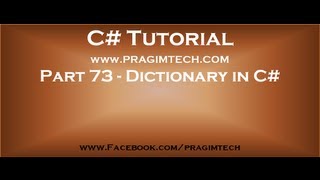 Part 73 What is dictionary in c continued [upl. by Arramas976]