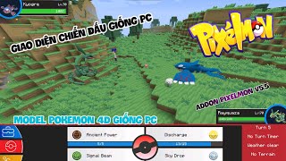 Cách Cài Addon Pixelmon V55 Mới Nhất Có Model 4D Giao Diện Chiến Đấu Giống Pc Cho Minecraft Pe 120 [upl. by Yemerej605]