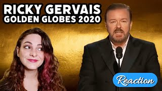 RICKY GERVAIS  Opening Monologue Golden Globes 2020  REACTION [upl. by Ericka]