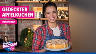 Gedeckter Apfelkuchen  Ein fruchtigsüßer Klassiker 🍎🥰 [upl. by Akilat]