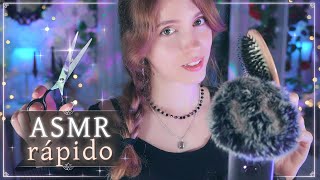 ✨Mi primer ASMR FAST amp AGRESSIVE• Tu Estilista te Maquilla y Corta el Pelo ✂️✨【Atención Personal】 [upl. by Achilles727]