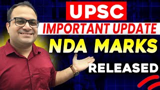 Important UPSC Update 😲  Official NDA 1 2024 Marks Released ✅  Check Your SCORE Fastly [upl. by Siraved]