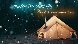 Cozy Winter Getaway Hot Tent Camping ASMR  5M White Duck Avalon Canvas Bell Tent [upl. by Sela393]