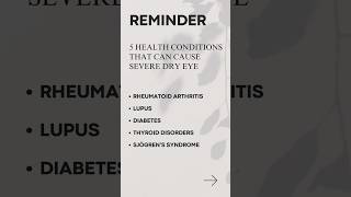 5 Suprising Causes of Dry Eyes dryness eyehealthawareness eyehealth [upl. by Aillimat]