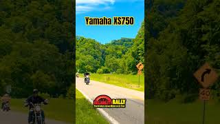 Yamaha XS750 triple making an acceleration run Yamaha triple vintagemotorcycles [upl. by Halian912]