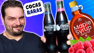 PROVANDO SABORES CANADENSES DE COCA COLA  MAPLE E FRAMBOESA [upl. by Buna]