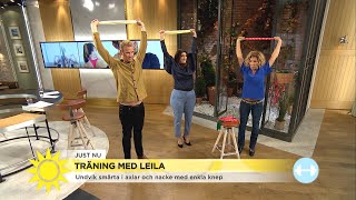 Så slipper du värk i axlar nacke och rygg – quotDet här är världens bästa övningquot  Nyhetsmorgon TV4 [upl. by Gorrono332]