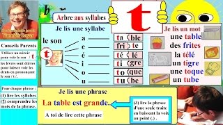 Apprentissage de la lecture Maternelle CP en Français  Alphabet  T t 9 [upl. by Timotheus]