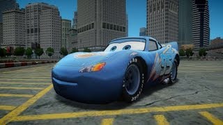 GTA Rayo Lightning McQueen Dinoco Crash Testing  Insanegaz [upl. by Dercy]