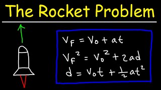 2 Stage Rocket Problem  Kinematics and Projectile Motion  Physics [upl. by Arihas]