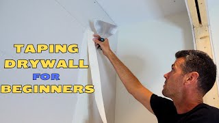 Taping Drywall for Beginners Day 1 [upl. by Bruning]