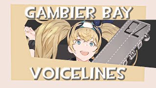 All Gambier Bay Voicelines Kancolle [upl. by Ollie990]