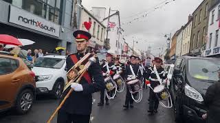 Ballywalter amp Kellswater Mass Flute Band  Dunloy Accordion Band Parade 2023 [upl. by Intruok]