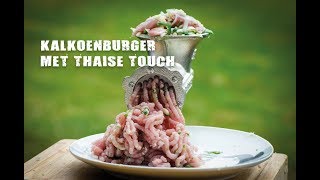 Kalkoenburger met Thaise touch  FireampFood TV [upl. by Senaj]