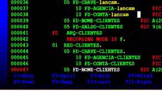 Demonstracao Curso de Cobol Aula18 Cobol Balance Line [upl. by Ulphi]