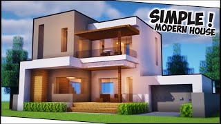 Cara Membuat Rumah Modern Perumahan Simple  Minimalis   Minecraft Modern Pt27 [upl. by Naivart]