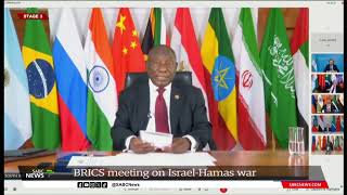 Pres Ramaphosa chairs extraordinary joint BRICS meeting on Middle East [upl. by Ryon885]