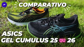 Asics CUMULUS 25 x Asics CUMULUS 26 Qual melhor Cumulus [upl. by Alicea]