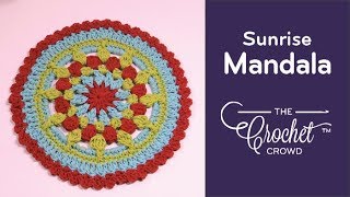 Crochet Mandala Dishcloth  EASY  The Crochet Crowd [upl. by Noguchi294]