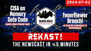 REKAST  Talkin Bout infosec News 20240701 infosecnews cybersecurity podcast podcastclips [upl. by Darrej]