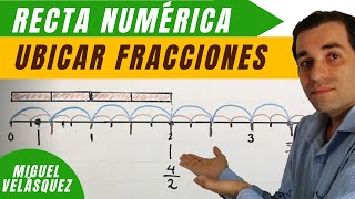 Ubicar fracciones en la recta numérica con un método súper fácil  Relación de orden [upl. by Parrie186]