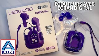 Écouteurs connectés CHRYSTAL de Chez ALDI Ledwood chrystal ipx2 style AirPods wireless connection [upl. by Nivlad]