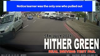 DRIVING TEST FAIL AT HITHER GREEN TEST CENTRE  CLIFTONS ROUNDABOUT [upl. by Belda]