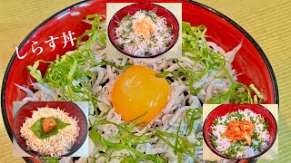 4 WAYS to ENJOY SHIRASU RICE BOWL 🇯🇵 SHIRASU DON [upl. by Larrie]