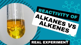 Chemical reactivity of alkanes vs alkenes video [upl. by Hanway292]