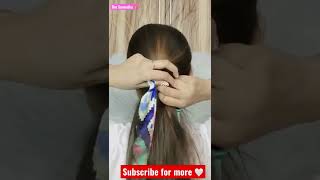 Beautiful hairstyle without damaging your hair 😱❤️ No Rubberband ❌ shorts ashortaday sumedhafam [upl. by Ardnala]