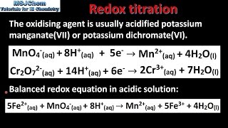 91 Redox titration SL [upl. by Darreg]