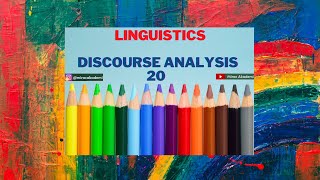 20 Discourse Analysis  I  Linguistics İNGİLİZCE ÖABT [upl. by Assej745]