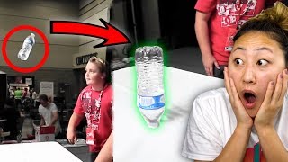 THE CRAZIEST WATER BOTTLE FLIP TRICK ON STAGE [upl. by Eelynnhoj]