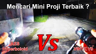 Mini Projector Vinyx V9 VS AES Hyperboloid H4 [upl. by Ledah]