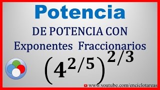 Potencias de Potencias con Exponentes Fraccionarios Ejercicios Resueltos [upl. by Patrizius200]