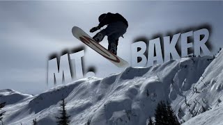 Cruising the Slopes of Mt Baker  Snowboarding Footage [upl. by Sinnaoi]