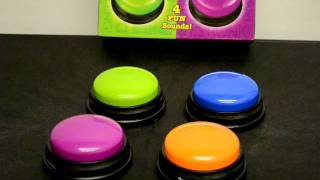 Answer Buzzers set of 4  includes for distinct sounds for games and game shows [upl. by Adihahs]