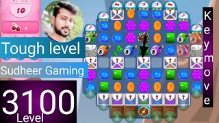 Candy crush saga level 3100 । Tough level । No boosters। Candy crush saga 3100 । Sudheer Gaming [upl. by Avner594]