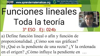 Toda la teoría sobre funciones lineales 3º ESO 05 024b José Jaime Mas [upl. by Xylon]